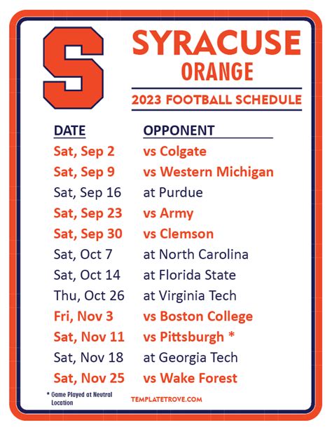 my 43 schedule syracuse.